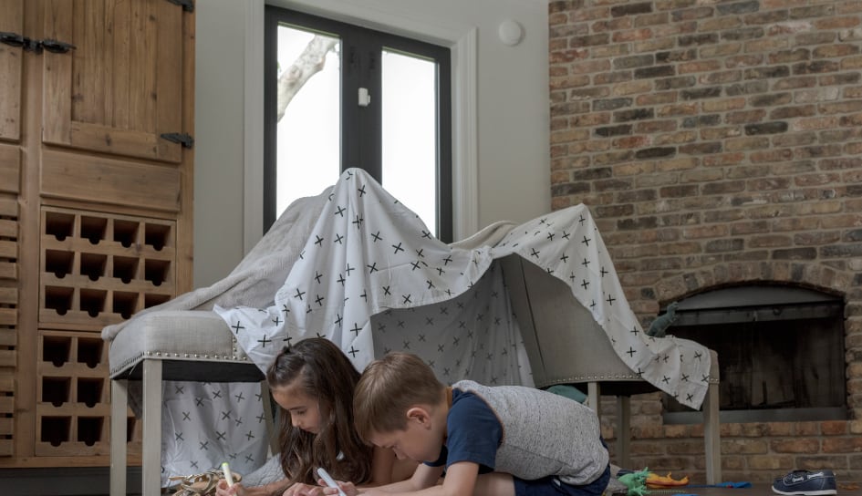 ADT smoke detector in a State College family room